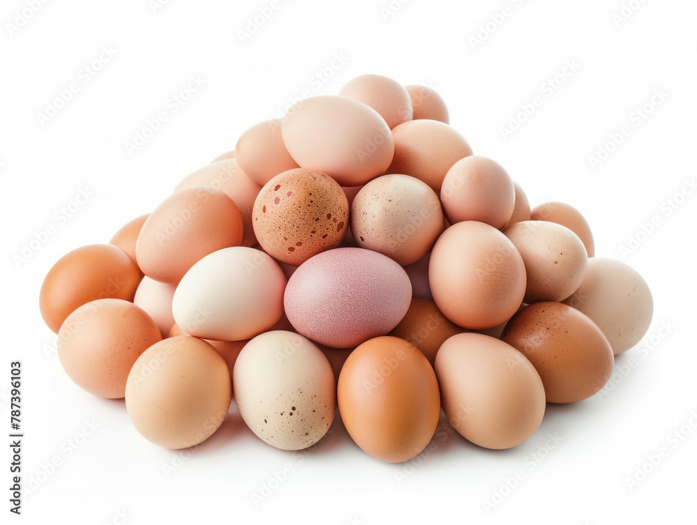 Chicken eggs isolated on white background. Chicken eggs isolated on white background.