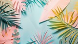 Stylish Nature-Inspired Paper Art for Modern Home Decor Featuring Vibrant Tropical Leaves