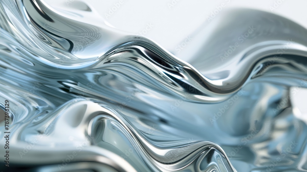 Abstract metallic flow in the form of swirling waves and intertwined curves, capturing the fluid dynamics of metal in motion, displayed on a transparent background Abstract metallic flow in the form of swirling waves and intertwined curves, capturing the fluid dynamics of metal in motion, displayed on a transparent background