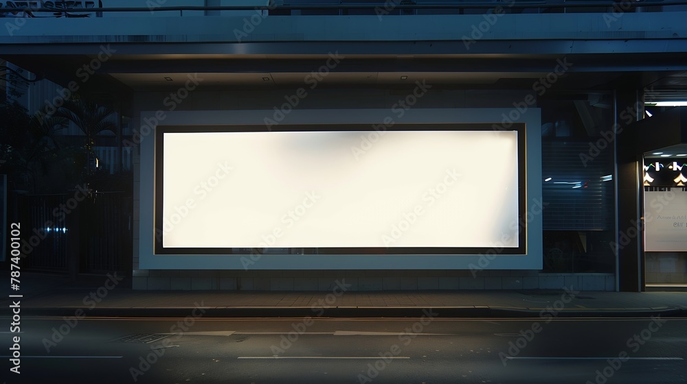 Blank billboard mockup ready for new ad in Brazil : Generative AI Blank billboard mockup ready for new ad in Brazil : Generative AI