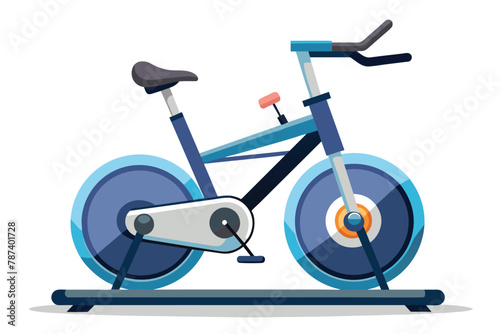 Stationary bike on white