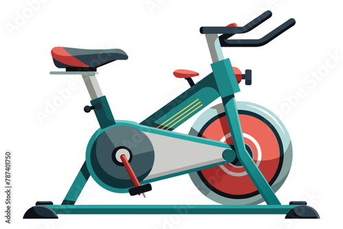 Stationary bike on white