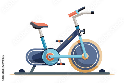 Stationary bike on white