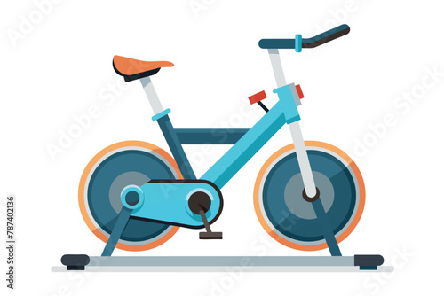 Stationary bike on white