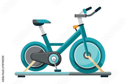 Stationary bike on white