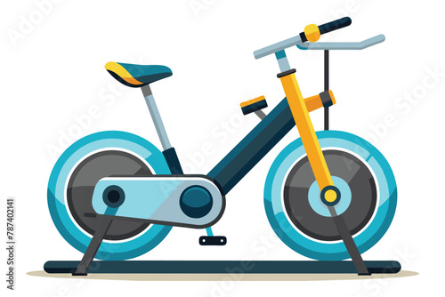Stationary bike on white