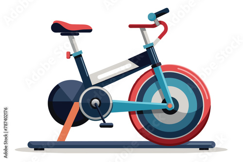 Stationary bike on white