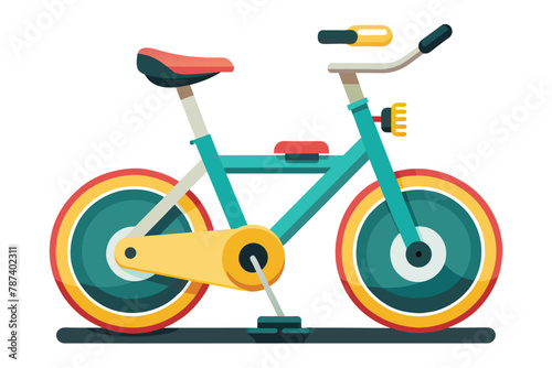 Stationary bike on white
