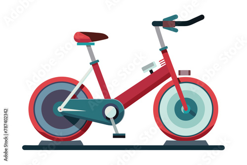 Stationary bike on white