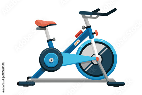 Stationary bike on white
