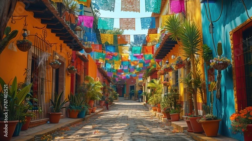 The Cinco De Mayo Festival Decorations in City