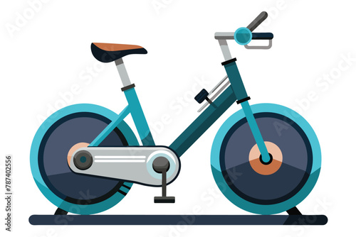 Stationary bike on white