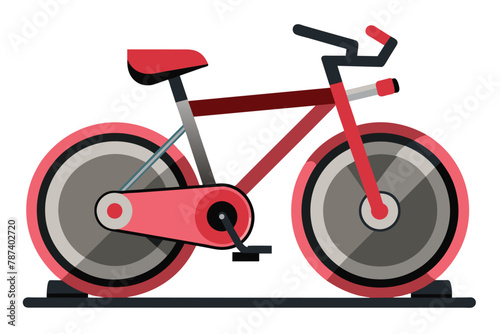 Stationary bike on white