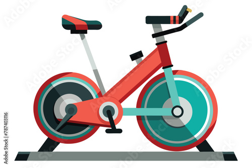 Stationary bike on white