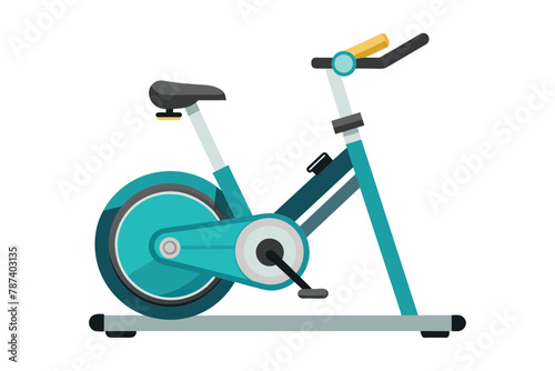 Stationary bike on white
