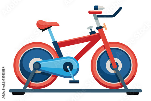 Stationary bike on white