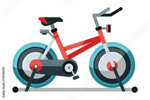 Stationary bike on white
