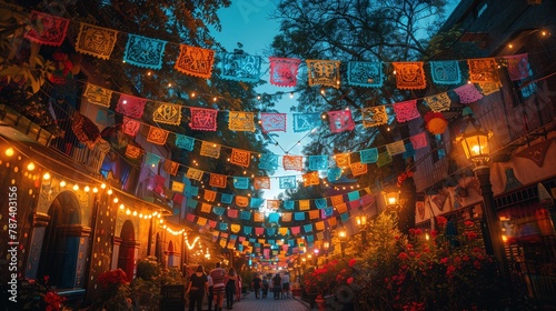 The Cinco De Mayo Festival Decorations in City