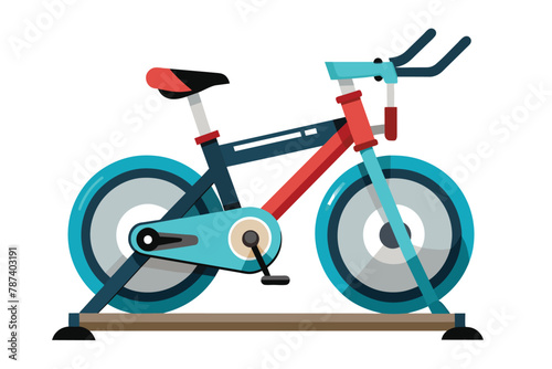 Stationary bike on white
