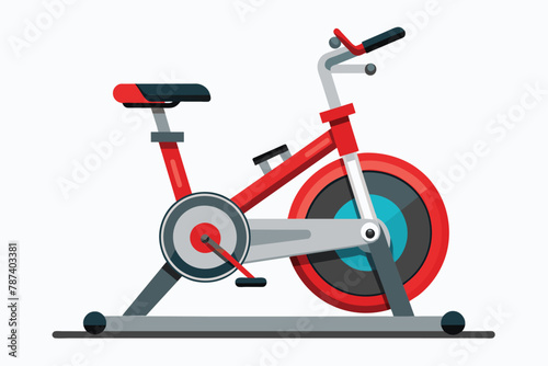 Stationary bike on white