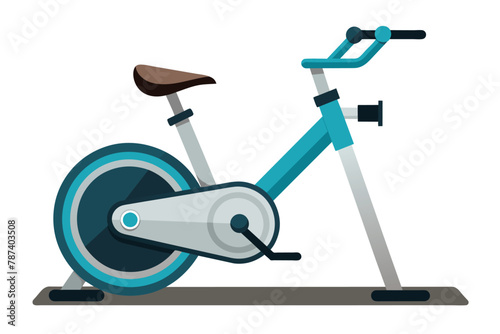 Stationary bike on white