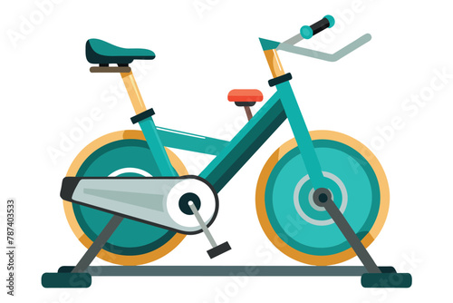 Stationary bike on white