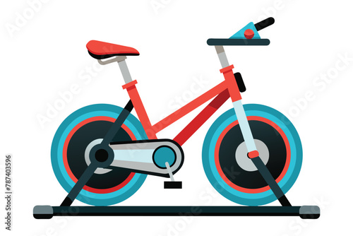 Stationary bike on white