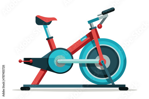 Stationary bike on white