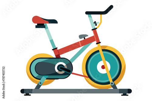 Stationary bike on white