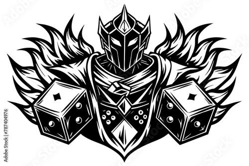 Crafted with vivid watercolor-inspired brush strokes, this abstract t-shirt design merges the gallant paladin warriors from Dungeons and Dragons with the whimsical charm of tabletop role-playing game 