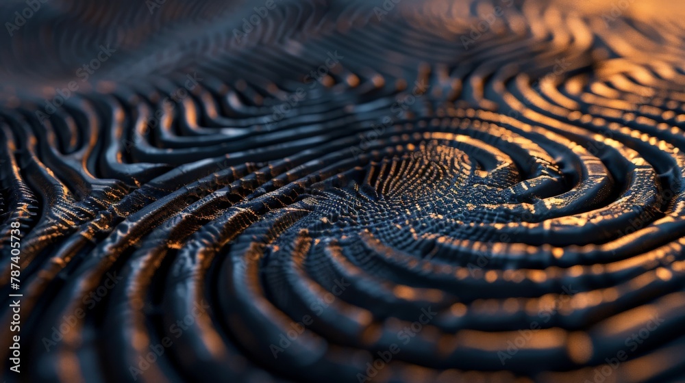 A human fingerprint, highlighting the unique swirls and ridges with incredible detail. A human fingerprint, highlighting the unique swirls and ridges with incredible detail.