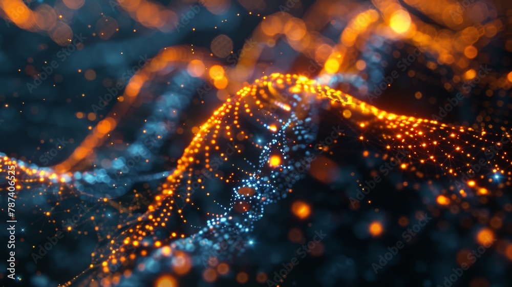 A network of glowing DNA strands forming a digital web, symbolizing the interconnectedness of life. A network of glowing DNA strands forming a digital web, symbolizing the interconnectedness of life.