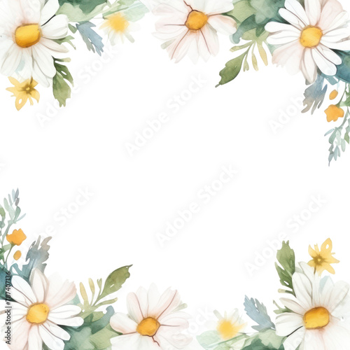 PNG Little daisy sqaure border pattern backgrounds flower. photo