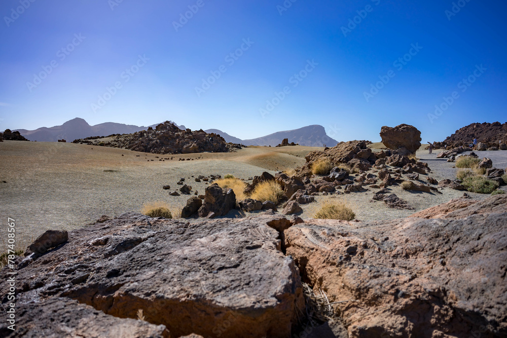 volcanic landscape in island of tenerife, el teide