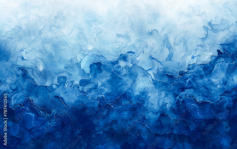 Abstract watercolor paint background in gradient deep blue hues, accentuated by a liquid fluid grunge texture Abstract watercolor paint background in gradient deep blue hues, accentuated by a liquid fluid grunge texture