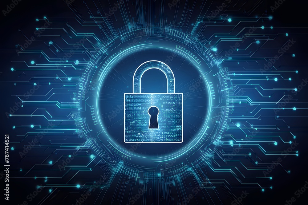 Digital defense against cyber attack, internet security concept illustration Digital defense against cyber attack, internet security concept illustration