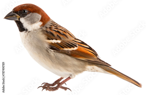 PNG Sparrow bird on a white background 