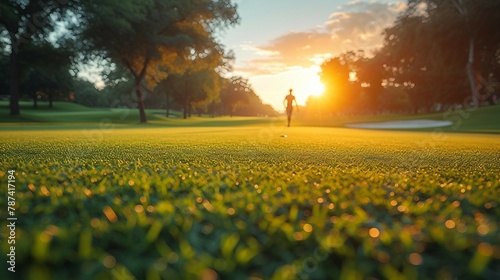 The golf course. AI generate illustration photo