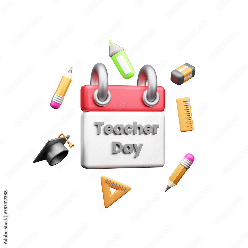 Teacher Day 3d Illustration Icon