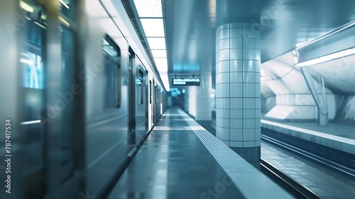 Subway Scenery and Advertising Mockup   Generative AI