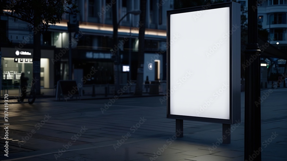 Blank billboard ready to use for mockup advertisement out of home marketing street media : Generative AI