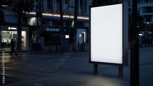 Blank billboard ready to use for mockup advertisement out of home marketing street media : Generative AI