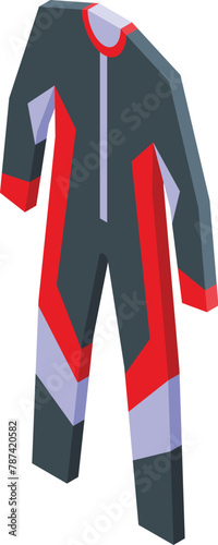 Racer karting costume icon isometric vector. Sport race. Driver equipment