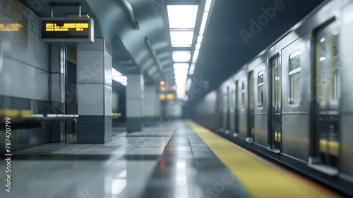 Subway Scenery and Advertising Mockup : Generative AI © Generative AI