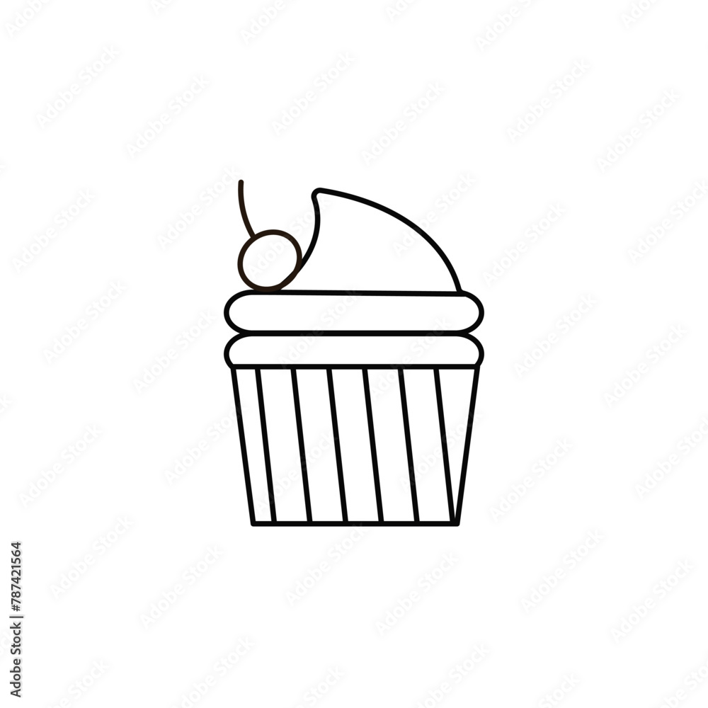 cupcake vector type icon