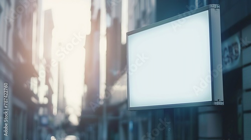 Blank digital screen sign mockup in the urban environment empty space to display your advertising or branding campaign : Generative AI
