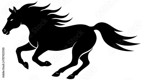 horse silhouette vector illustration