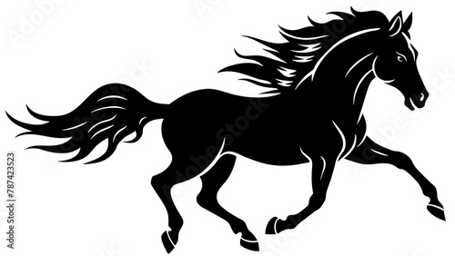 horse silhouette vector illustration