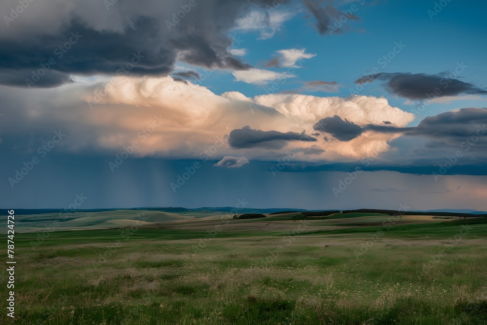 Sky covered with nimbostratus clouds, chance of rain