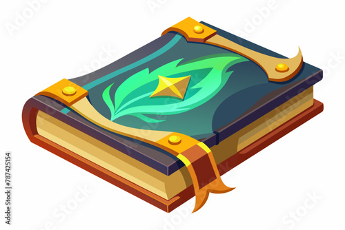 Realistic Spellbook vector illustration white background